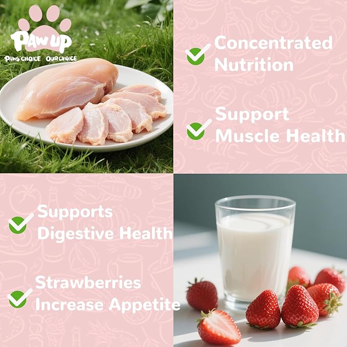 Freeze Dried Sheep Milk Yogurt Flavor with Strawberry,Gentle Sheep Milk Dog Treats for Sensitive Stomachs Puppies, 2.8 oz-PawvioPets