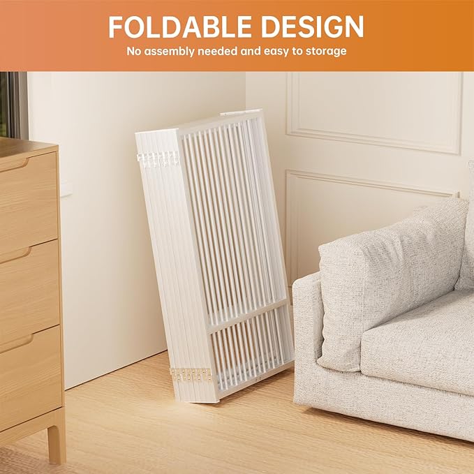 Full Metal Freestanding Dog Gate with Door, 36''Height Foldable Pet Dog Fence for Indoor & Outdoor, 8 Panels Extra Wide Free Standing TallDog Gates for Doorways,House,Stairs,Porch,Deck,Yard-PawvioPets