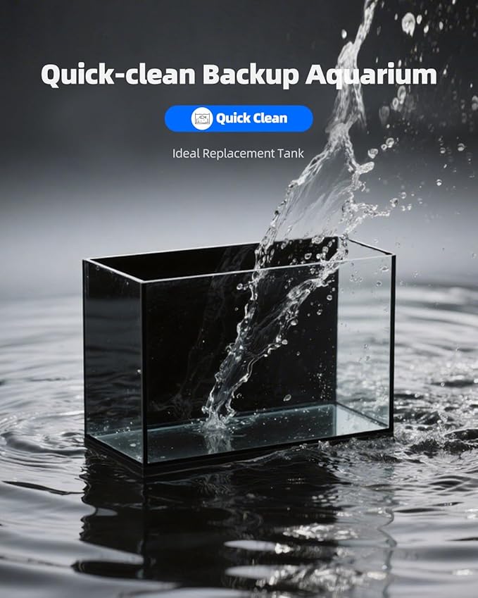 3 Gallon Clear Glass Fish Tank, Small Fish Tank Aquarium for Betta, Goldfish, Snail,Shrimp and Aquatic Planting-PawvioPets