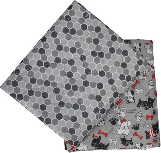 Caldwell's Pet Supply Co. 24x36 Potty Pads, Washable Pee Pads for Dogs, Reusable Pee Pad for Dogs, Puppy Potty Mat, Whelping Rug, Reusable Puppy Mat, Waterproof Rug for Dog, Medium (Set of 2)-PawvioPets