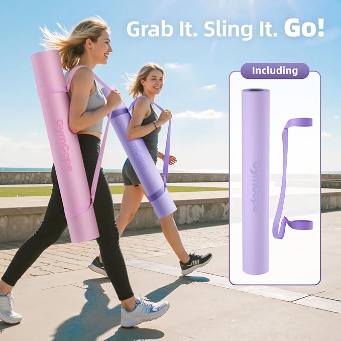 Extra Large Yoga Mat - 72"x35", 72"x48", 78"x57" - Wide TPE Exercise Mat for Home, Stretching, Couples & Family Workouts - 6-12mm Thick, Non-Slip & Waterproof - with Carry Bag and Straps-PawvioPets