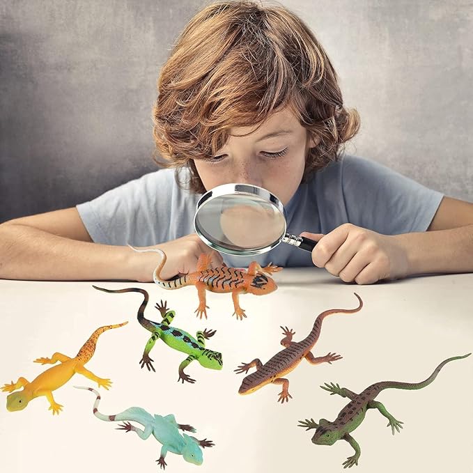 12PCS Mini Lizard Figurines Set – Small Realistic Reptile Toys, Soft Plastic Animal Models for Kids Learning, Party Favors, Diorama Decorations, and Collectors-PawvioPets