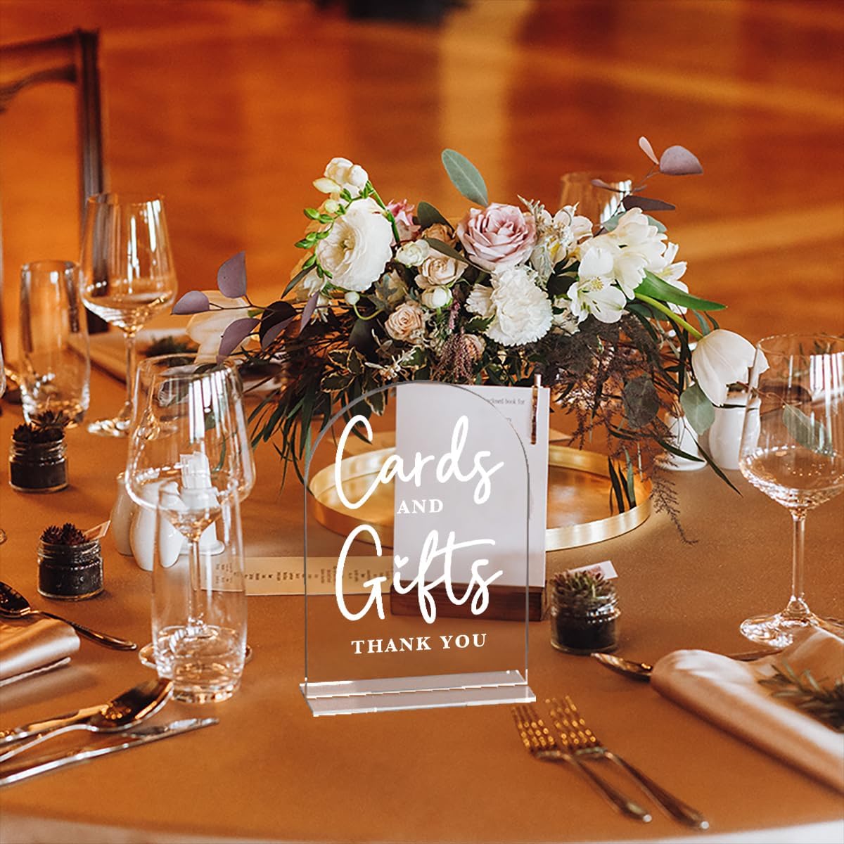 Acrylic Wedding Sign Cards and Gifts Sign for Wedding Wedding Signs for Ceremony Modern Calligraphy Arch Acrylic Table Top Sign for Wedding Reception and Event Party Table