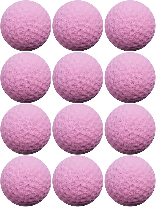 Cat Golf Balls for Indoor Cats Toy Ball Kitten Toys Interactive Cat Ball Sponge Foam Sponge Soccer Balls (Magenta)-PawvioPets