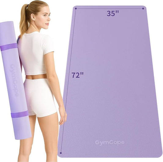 Extra Large Yoga Mat - 72"x35", 72"x48", 78"x57" - Wide TPE Exercise Mat for Home, Stretching, Couples & Family Workouts - 6-12mm Thick, Non-Slip & Waterproof - with Carry Bag and Straps-PawvioPets