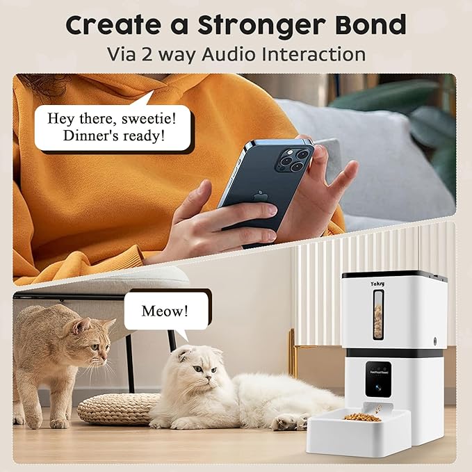 Automatic Dog Feeder with Camera WiFi: 33 Cups 5G App Control Easy Setup Cat Food Dispenser - HD 1080P Video Recording Timed Pet Feeder for Cat Dog Small-Pet-PawvioPets