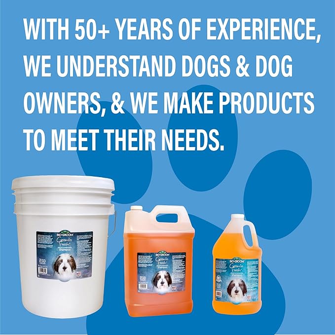 Bio-Groom Groom'n Fresh Dog Shampoo – Odor Eliminating, Dog Bathing Supplies, Puppy Wash, Cat & Dog Grooming Supplies, Cruelty-Free, Made in USA, Dog Products – 1 Gallon-PawvioPets