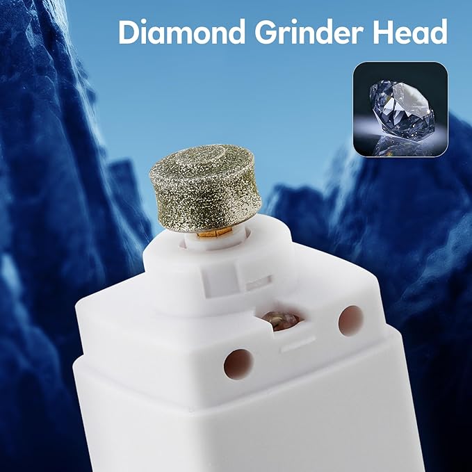 Dog Nail Grinder with 4-Speeds,Pet Claw Trimmers with 2 Modes Lighting UV, Nail Clippers for Small Medium and Large Dogs and Cats, Animal Nail Care,Grooming (White)-PawvioPets