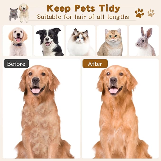 DLUGOPIS 4 In Pet Face and Finishing Comb for Dogs Small Faces Metal Pocket Comb Perfect For Matted Fur Knots Tangles-PawvioPets