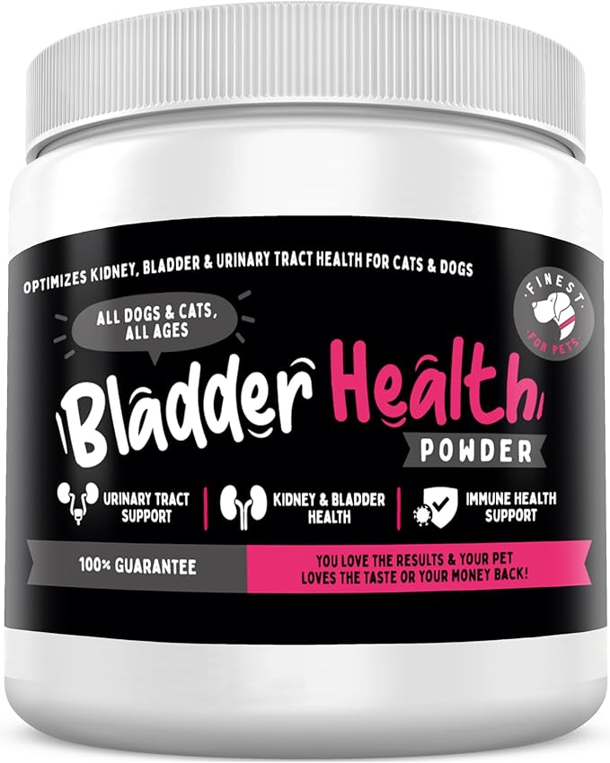 Bladder Health Dog & Cat UTI Remedy - Cranberry Supplement for Pet, Bladder, Kidney Support & Urinary Tract Health Powder with Cranberry & D-Mannose (120g - 120 Scoops)-PawvioPets