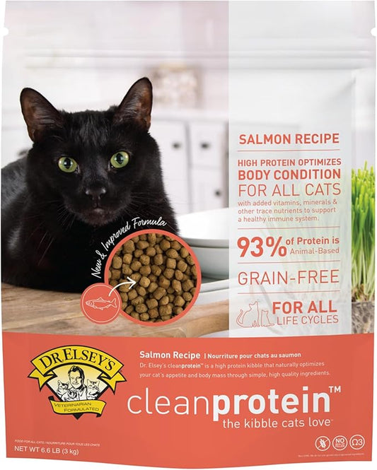 Dr. Elsey's Cleanprotein Salmon Formula Dry Cat Food, 6.6 Lb-PawvioPets