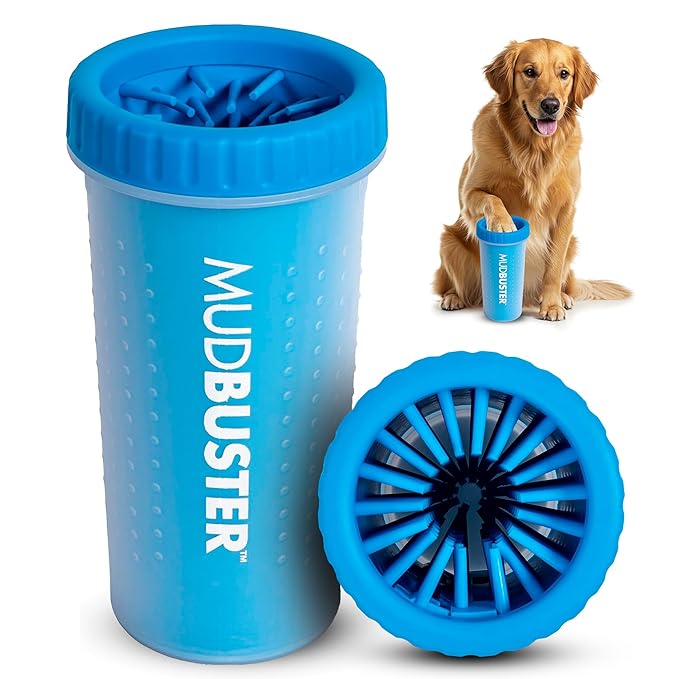 Dexas MudBuster Large Portable Pro Blue Paw Cleaner for Dogs - Premium Quality Pet Supplies and Accessories-PawvioPets