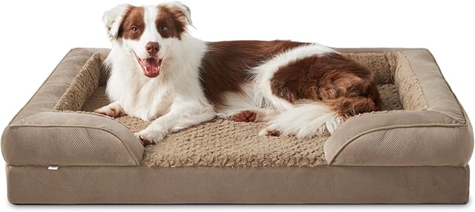 INVENHO Orthopedic Large Dog Bed, Washable Waterproof, Egg-Crate Foam Dog Couch Bed with Washable Removable Cover, Waterproof Lining and Nonskid Bottom-PawvioPets
