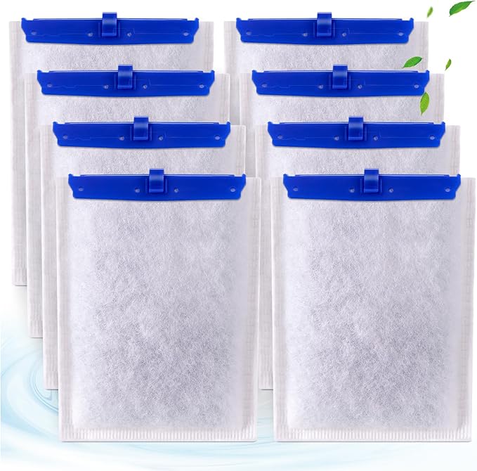 8-Pack Large Replacement Filter Cartridges Compatible with Tetra Whisper Bio-Bag Filters Large Aquarium Filter Cartridges for Whisper 20i/40i IQ20/30/45/60 PF20/30/40/60 Power Filters-PawvioPets