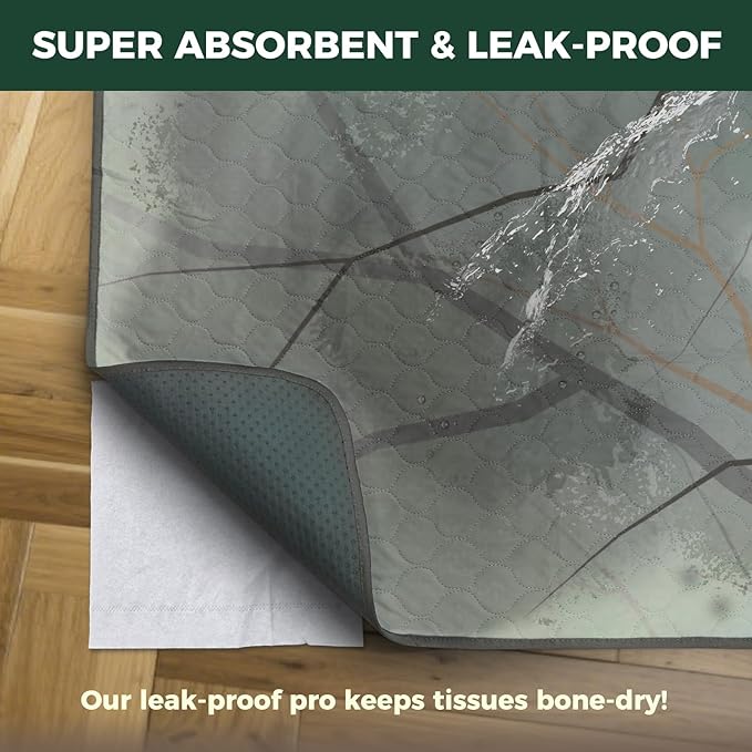 FXW Washable Pee Pads for Dogs, Puppy Pads with Super Absorbent, Specifically Designed for Potty Training, 35" Square, Branch, 2 Packs-PawvioPets