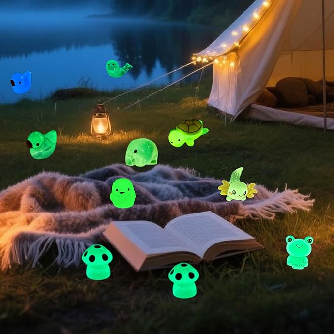 200 Pcs Mini Resin Animals Kit Accessories Variety Pack Glow Animal Figurines Resin Mini Ducks Figurines Accessories for Variety Pack for Garden Micro Landscape Aquarium Potted Dollhouse Decor-PawvioPets