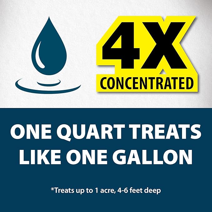 Airmax Black DyeMond Pond Dye 4X Concentrate for Outdoor Ponds & Lakes, Natural Pond Colorant & Beauty Enhancer, Block Ultraviolet Rays, Fish, Bird & Livestock Safe, Easy Liquid Application, 1 Quart-PawvioPets