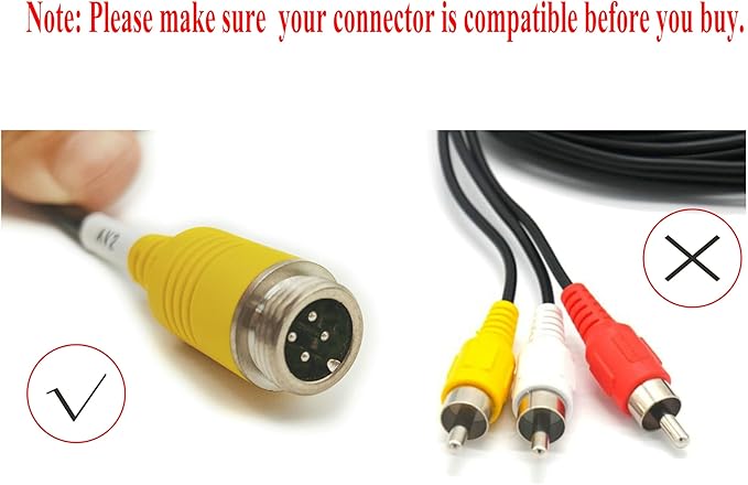 Bus Truck Vehicle Backup Cameras Wide View Angle cab cam Rearview Reverse Waterproof Night Vision 4 PIN Cam for Travel Trailer/Pickup/Van/RV Camper/Motor Home (12V,package not include extension cable)-PawvioPets