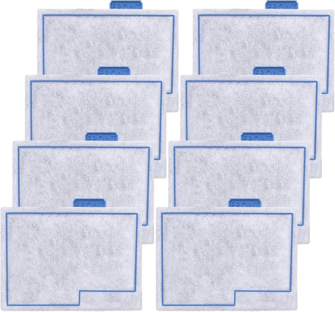 8 Pack Small Filter Cartridge Compatible with Aqueon Filters, Aquarium Fish Tank Filter Cartridges Replacement for QuietFlow E Internal Power Filter Size 10 and Minibow Aquarium Filters Size 1/2.5/5-PawvioPets