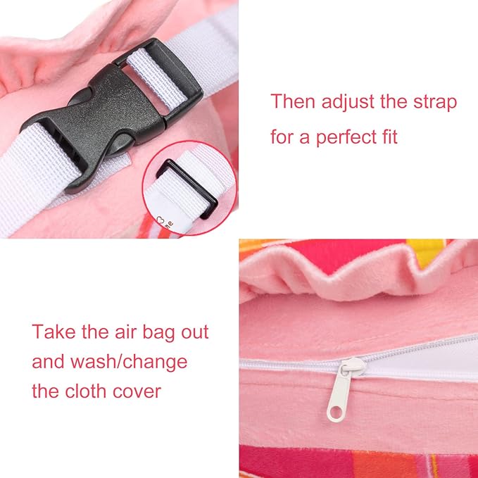 CuteBone Inflatable Cat Cone to Stop Licking After Surgery-Double Adjustable Neck Range P23SO00103S-PawvioPets