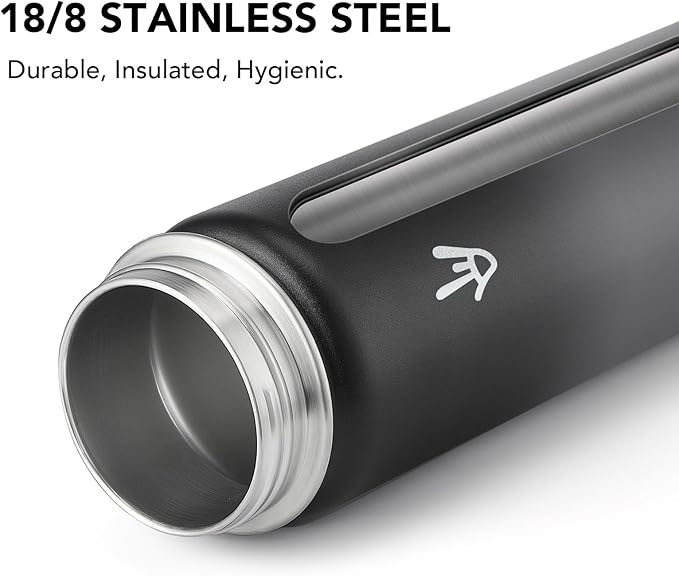 Enerbone 24 oz Insulated Water Bottle, Stainless Steel Bottle with Carrying Strap, Double-Wall Vacuum Insulation Design, Leakproof Sports Bottle with Straw, Keep Drinks Cold or Hot for Hours-PawvioPets