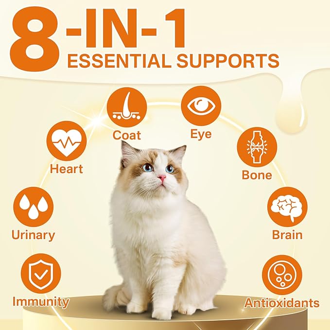 Cat 6-in-1 Calming Diffuser + Multivitamin 500 Chews for Cats – Stress Relief, Immune, Skin & Coat, Digestion, Brain & Bone Health for All Cats, 2 Diffusers + 4 Refills-PawvioPets
