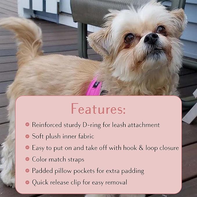 Comfort fit Step-in Dog & Puppy Harness - Comfortable All Weather Dog Vest Harness: Adjustable, Soft Padded, Easy to Put-on for Small, Medium-Sized Dogs.-PawvioPets