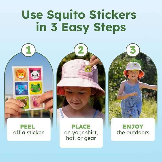 BugMD Squito Stickers Mosquito Repellent Patch Stickers for Kids (78 Stickers), Safe & Effective Insect Repellent Patches for Toddlers, Kids, Camping, Beach & Outdoor Essentials-PawvioPets