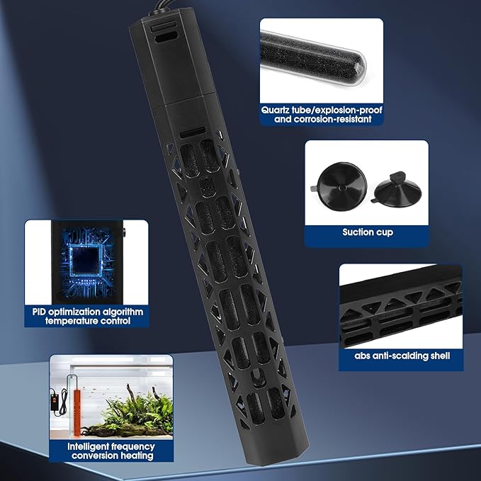 500w Aquarium Heater, Submersible Fish Tank Heater,Intelligent Frequency Conversion with Over-Temperature Protection and Automatic Power-Off When Leaving Water for-PawvioPets