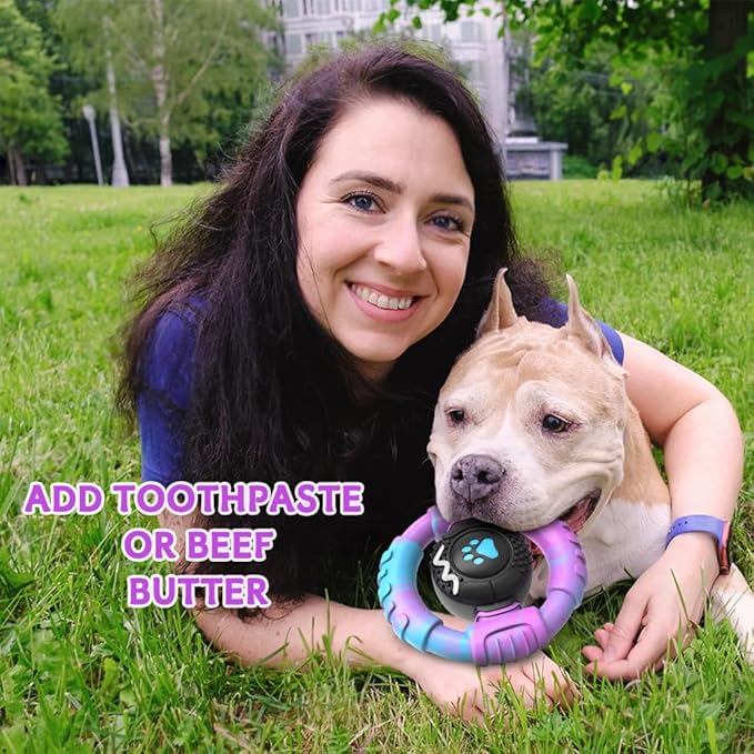 Dog Toys for Aggressive Chewers Large Medium Small Breed Indestructible Durable Tough Squeaky Dog Chew Toys to Keep Them Busy Nylon Rubber Interactive Dog Toys-PawvioPets