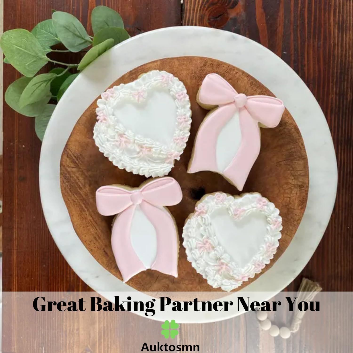 Vintage Cake Cookie Cutters Set - 3-Piece - 3.7 Inch - Stainless Steel - Dishwasher Safe - Perfect for Birthday, Wedding, Christmas, and Holiday Cookies (Heart, Scallop Designs)