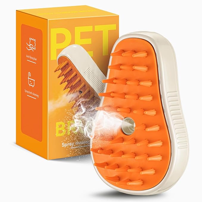 3 In 1 Pet Brush for Shedding, Portable Hair Removal Tool for Cats and Dogs, Deshedding Grooming Brush for Indoor Pets-PawvioPets