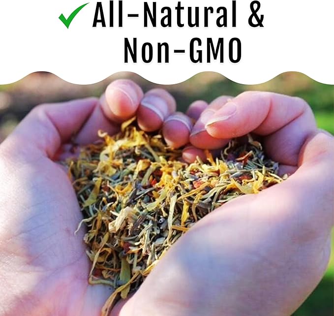 BuffClucks Herb Supplement for Backyard Chickens - Natural Chicken Treats, Poultry Feed Botanical Mix, Plant-Based Coop Snacks for Daily Wellness, Feather Quality, Egg Production, USA (20 LB)-PawvioPets