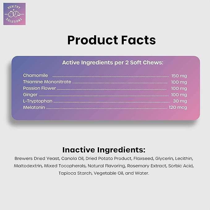 Calming Chews for Dogs - Dog Calming Treats for Anxiety & Stress Relief with Melatonin and Ginger - Aid with Storms, Grooming, Fireworks, Separation, Travel, Motion Sickness, & Sleep - 60 Soft Chews-PawvioPets