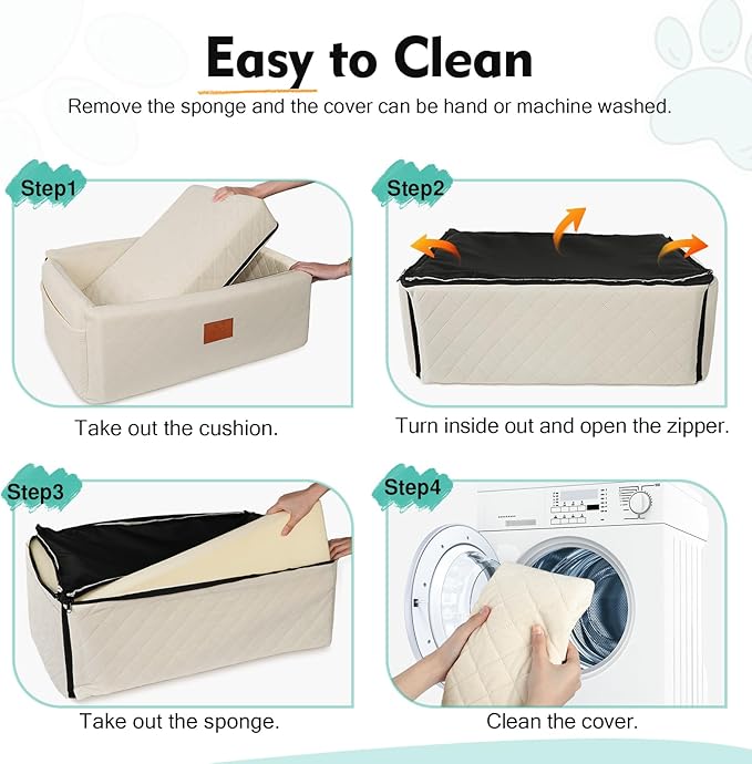 Dog Car Seat for Large Medium Dogs,Washable Pet Carseat Under 55 lbs or 2 Small Dogs,Dog Booster Seat Travel Bed with Thick Cushion,2 Safety Leashes-PawvioPets