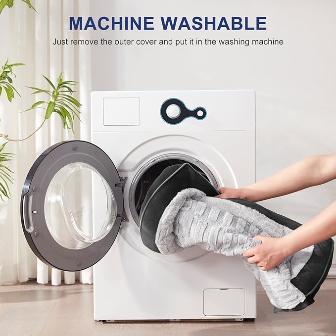 FURTIME Orthopedic Dog Bed for Small Dogs - Washable Dog Sofa Beds Small, Supportive Foam Pet Couch Bed with Removable Washable Cover, Waterproof Lining and Nonskid Bottom, Black-PawvioPets