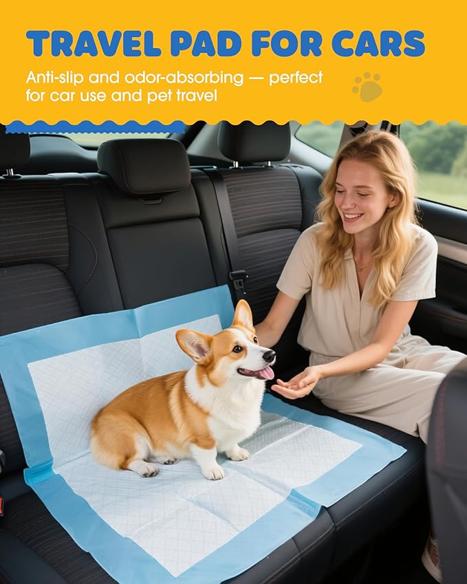 75-Pack XX-Large Puppy Pads - 38" x 28" Pee Pads for Dogs Potty Training with Leak-Proof Quick-Dry Design, 6-Layer Wee Wee Pads for Dogs, Blue-PawvioPets