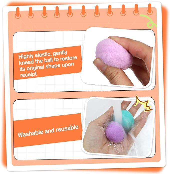 20Pcs 1.6" Cat Toy Balls, Soft Kitten Pom Pom Toys, Plush Interactive Playing Quiet Ball Cats Favorite Toy, DIY Craft Decorations, Training and Sensory Enrichment-PawvioPets