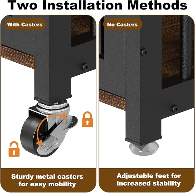 EasyCom 41"/33"/27" Dog Crate Furniture with Name Tag, Heavy Duty Dog Kennel Indoor for Medium Dogs, Double-Doors Sturdy Metal Dog Cage for Anxiety Dog, Decorate House as TV Stand, End Table-PawvioPets