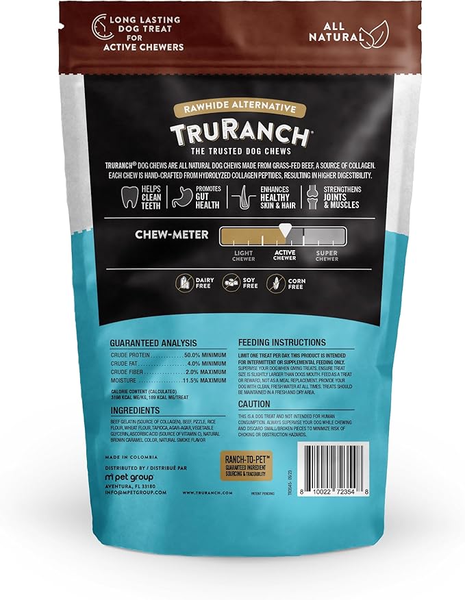 Collagen Rolls - 6" Collagen Rolls for Dogs - Long Lasting Healthy Joint Support Dog Treat - Rawhide Alternative - Skin & Coat Health - Made with Real Bully, 1 Bag, 4 Count-PawvioPets