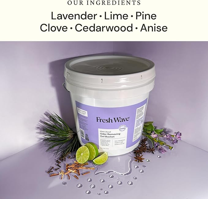 Fresh Wave Odor Removing Gel Bucket, 15.5 lb. (248 oz.) | Lavender Scent Refill | Odor Absorbers for Home | Safer Odor Relief | Natural Plant-Based Odor Eliminator | For Cooking, Trash & Pets-PawvioPets