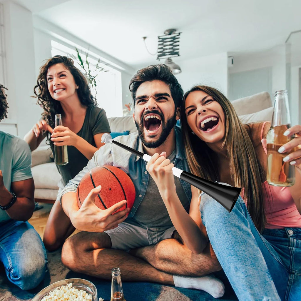 Collapsible Stadium Horn Noise Maker 24 Inch Vuvuzela Stadium Horn Plastic Trumpet Horn Blow Horns Noisemakers for Sporting Events Graduation Games School Sports Party Supplies Favors Accessories