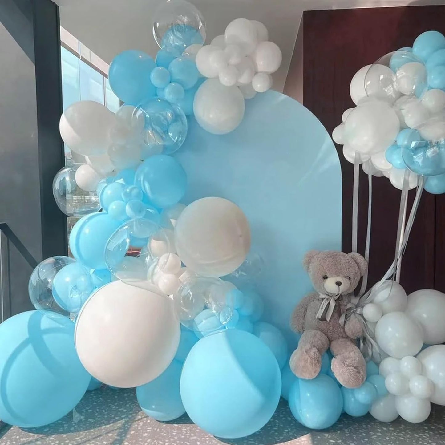 90pack Aqua Balloons Different Size 18/12/10/5 Inch Aqua Balloon Garland Arch Kit for Graduation, Wedding, Birthday, Princess Theme Party, Baby Shower, Anniversary Party Decorations