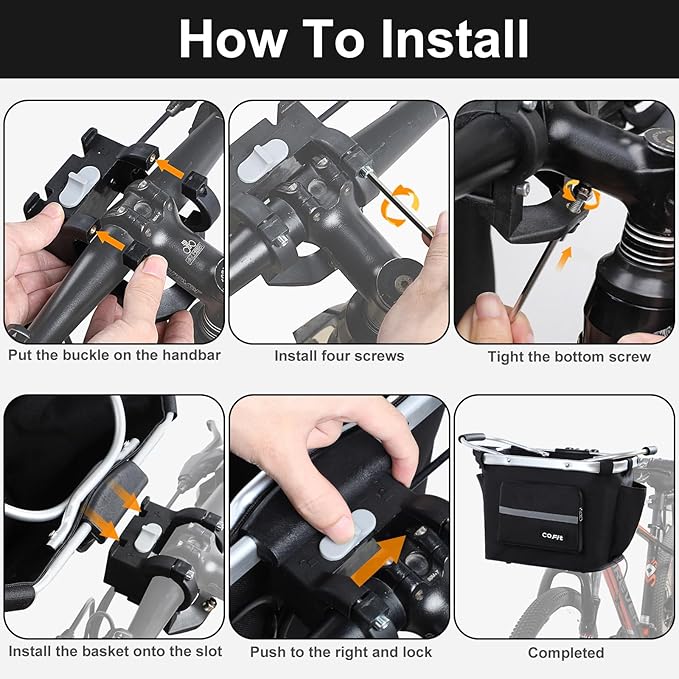 COFIT Detachable Bike Basket, Multi-Purpose Bicycle Handlebar Basket for Pet, Shopping, Commuter, Camping and Outdoor-PawvioPets