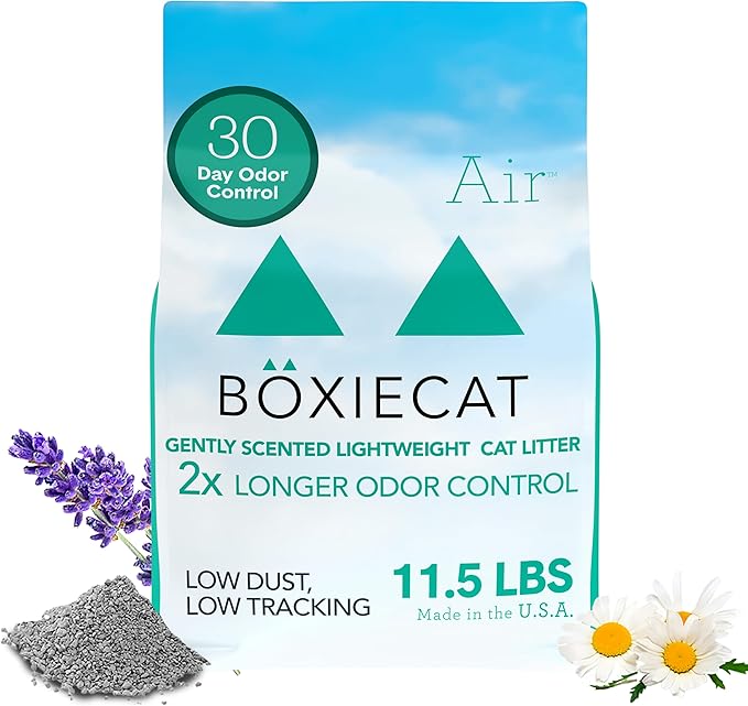 Boxie Gently Scented Cat Litter, Lightweight 30-Day Odor Control, Clumping, 11.5lb-PawvioPets