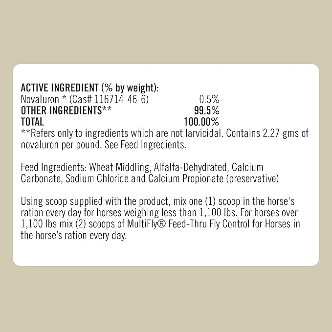 Formula 707 MultiFly Feed-Thru Fly Control Pellets for Horses - Palatable & Safe Fly Population Reduction (5 lb Bag - 91 Servings)-PawvioPets