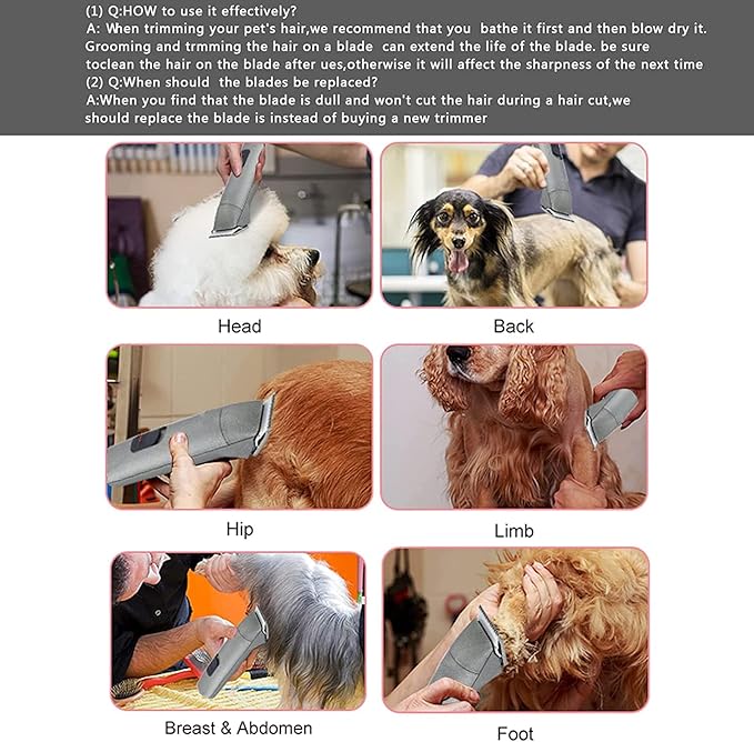 Audoc 4FC Blade Detachable Pet Clipper Replacement Blades, Ceramic and Stainless Steel, Compatible with Andis, Oster, and Wahl Clippers-PawvioPets