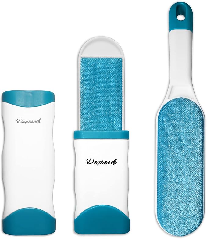 2 Pack Furniture Lint Remover Brushes, Double Sided Self Cleaning Loose Hair Catcher for Pet, Hair Cleaner for Clothes, Sofa, Carpet-PawvioPets