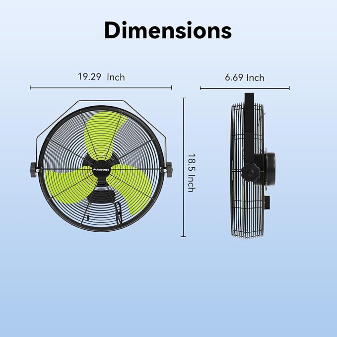 14 Inch Wall Fan Pro Series - Waterproof Motor High Velocity Wall Mount Fans for Commercial, Residential, Warehouse, Covered Patio, Shop, Garage, Barn 3 Speed 3000 CFM UL Safety Listed-PawvioPets