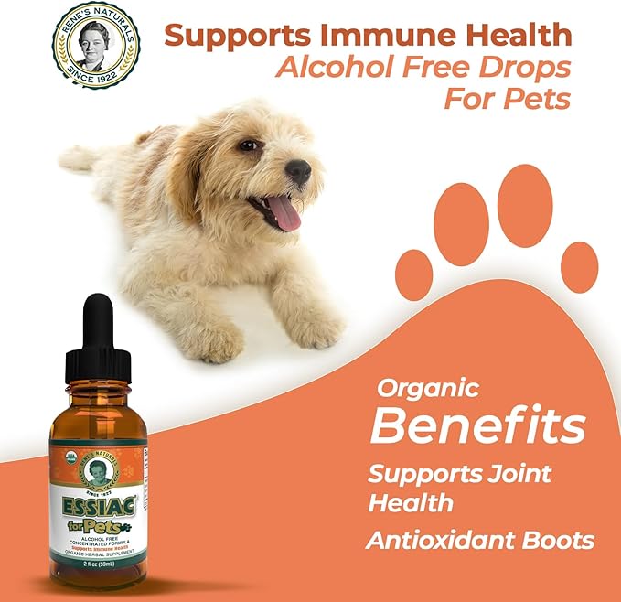 Essiac for Pets | USDA Organic | Daily Drops for Immune Support and Longevity | Pre-Measured Dropper | Alcohol Free Concentrated Formula | 2oz (59ml)-PawvioPets